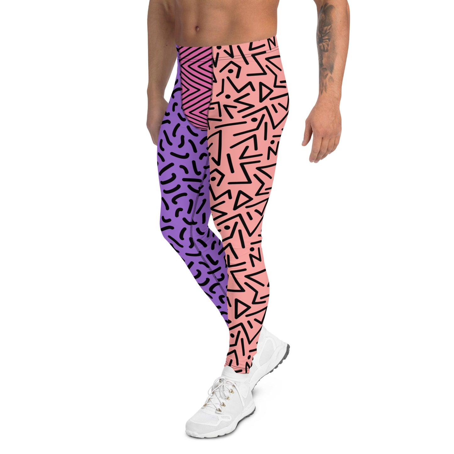 Leggings für Herren im Memphis-Stil