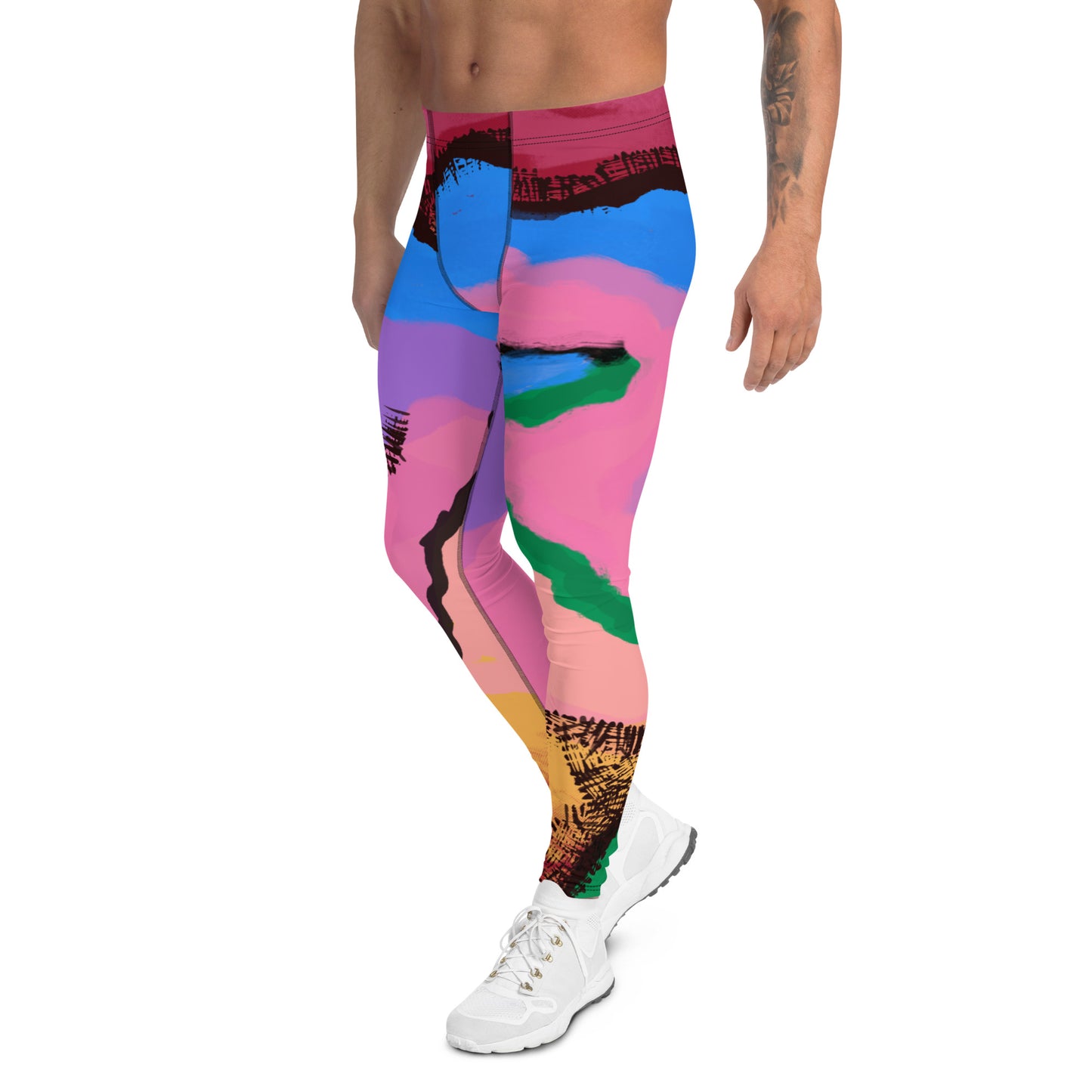 Mens Leggings, Abstract Art