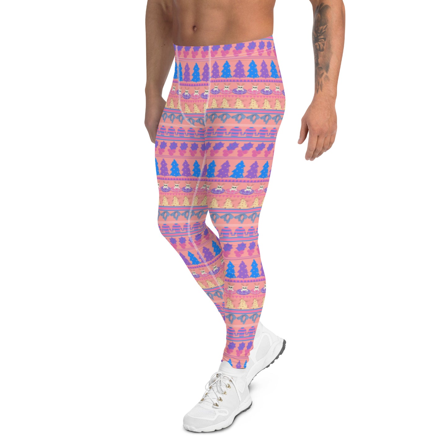 Herren-Leggings, Weihnachts-Fairisle