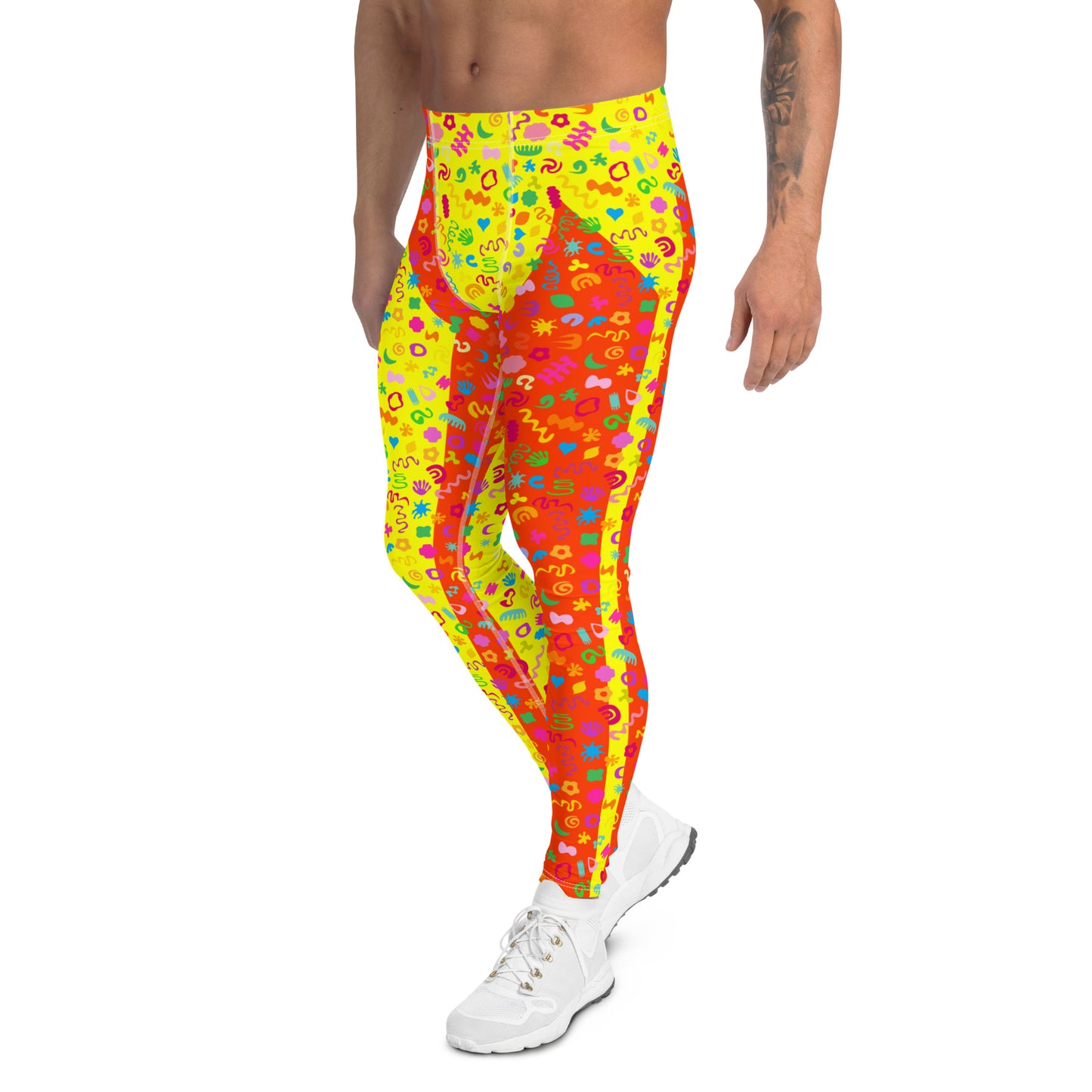 Herren Leggings, Clowncore Gelb