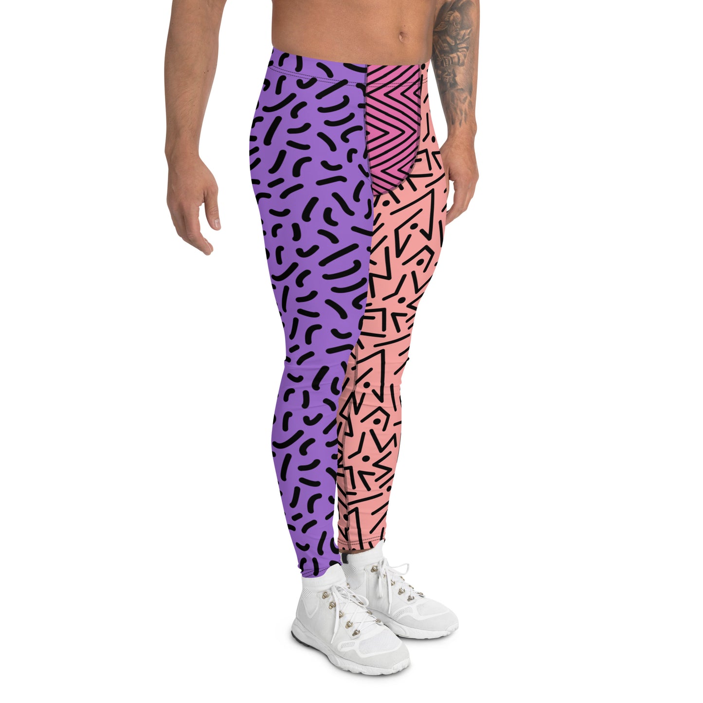 Leggings für Herren im Memphis-Stil