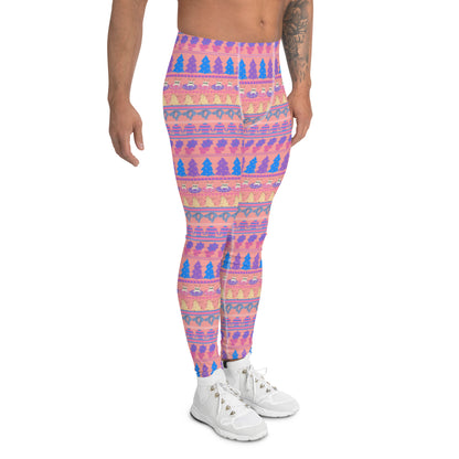 Herren-Leggings, Weihnachts-Fairisle