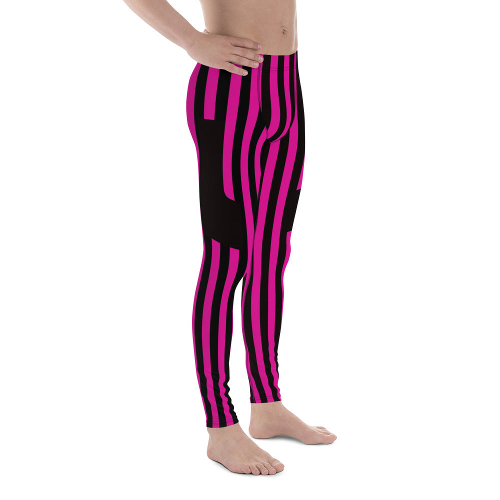 Mens Leggings, Striped Villain