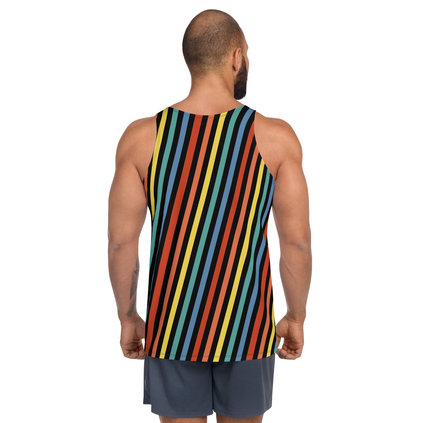 Mens Tank Top, Striped Festival