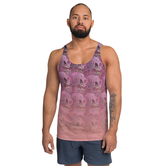 Camiseta sin mangas para hombre, calaveras de Weirdcore