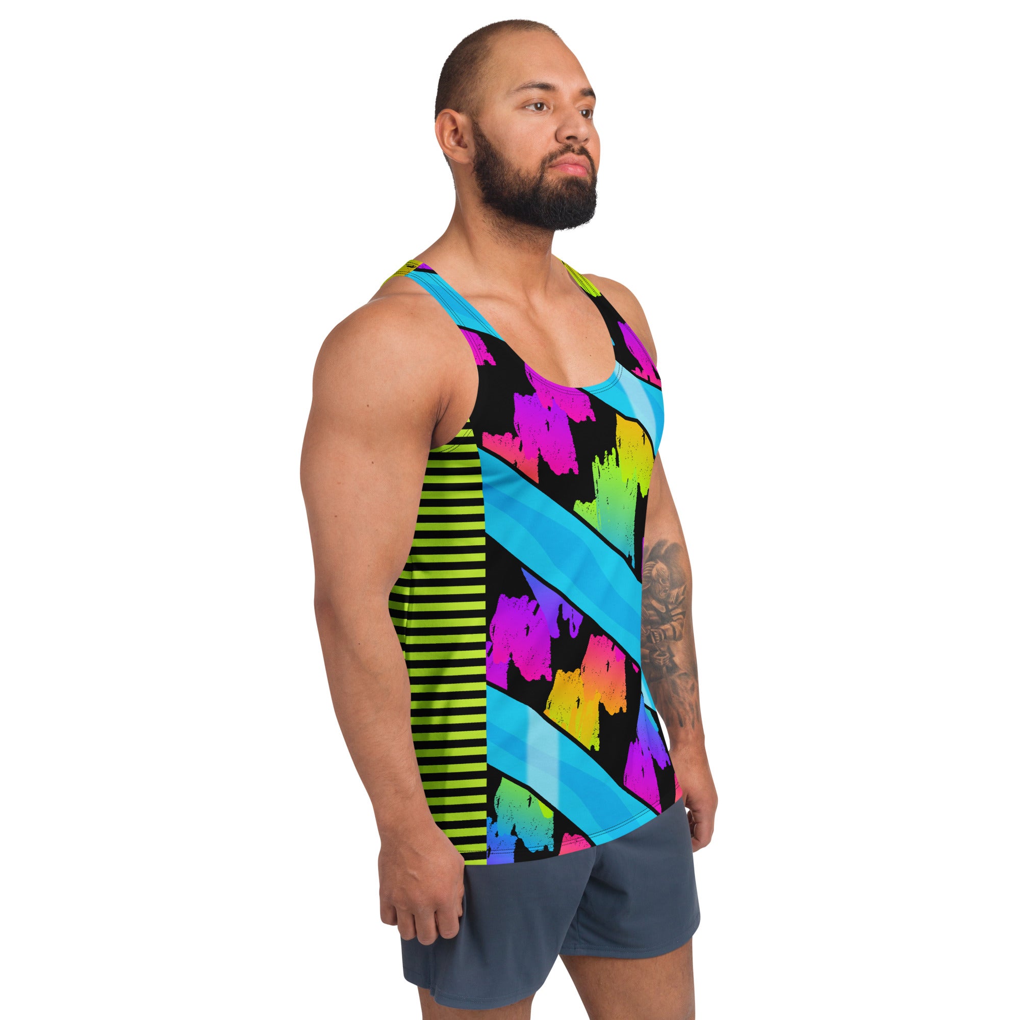 Rainbowcore Blue Stripe Men's Tank Top – BillingtonPix