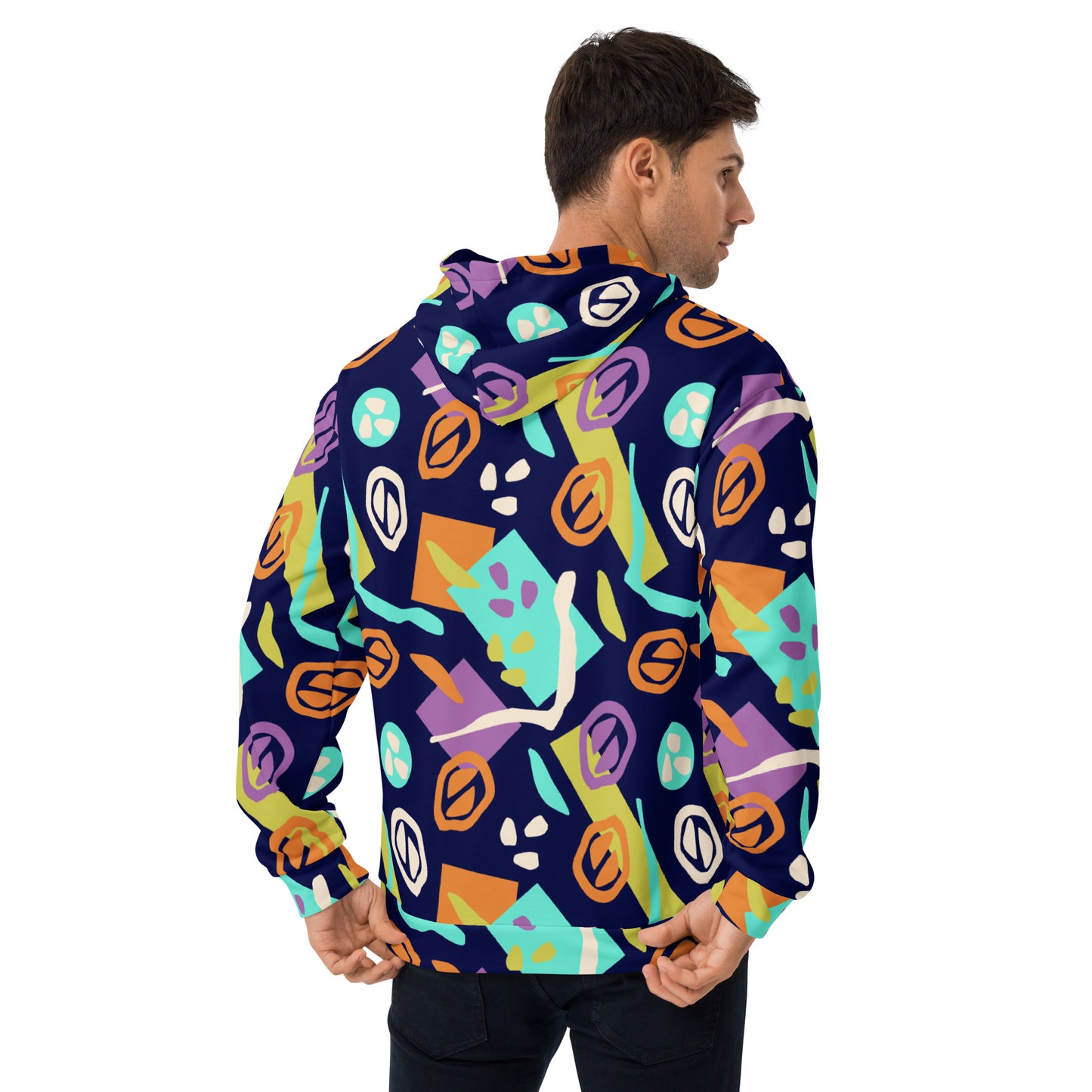 Sudadera unisex con estampado de formas de Memphis