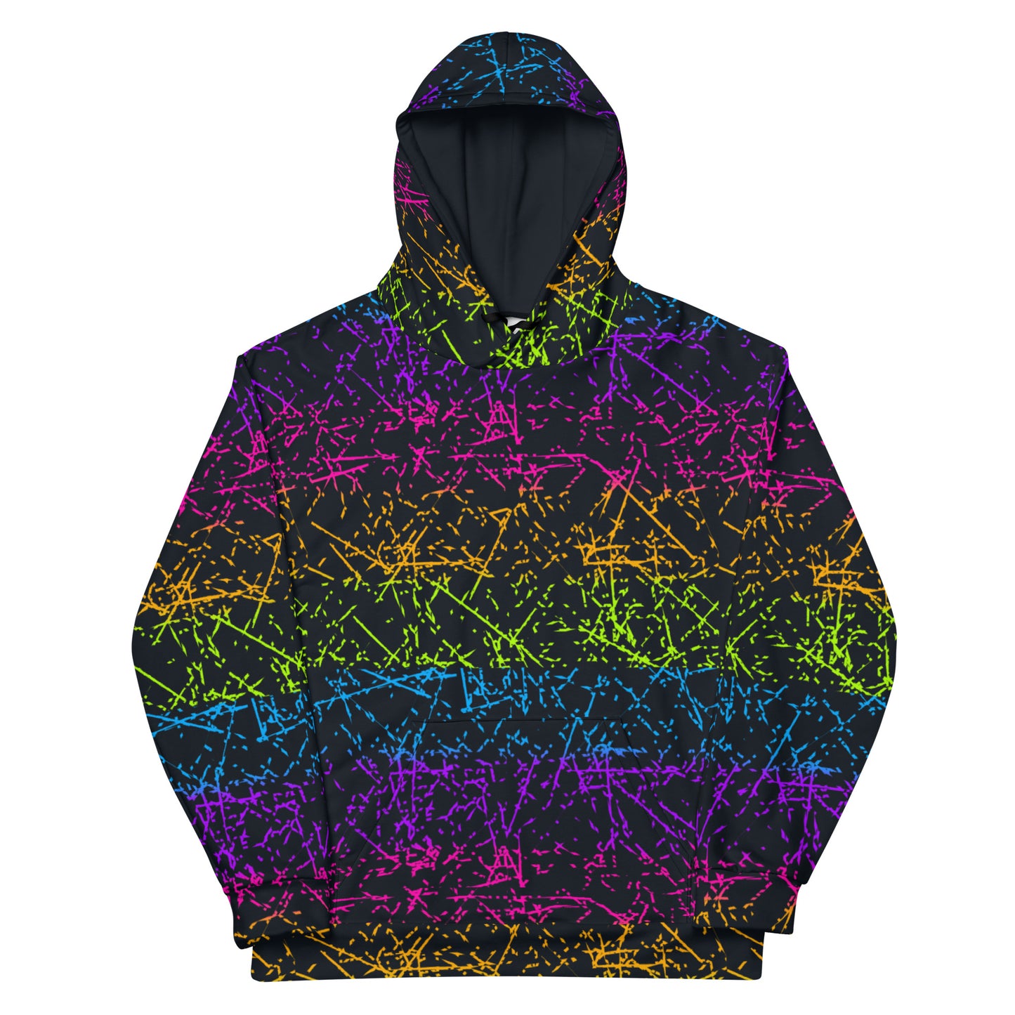 Unisex Hoodie, Black Rainbowcore