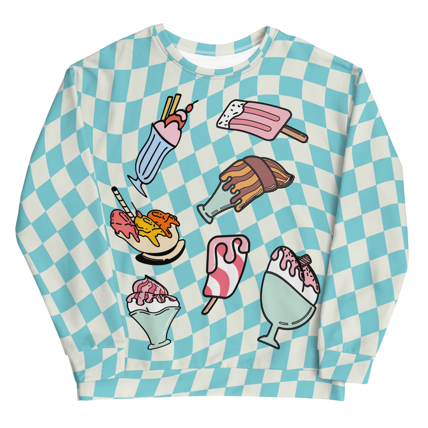 Unisex Sweatshirt, Pastel Anime Retro American Diner