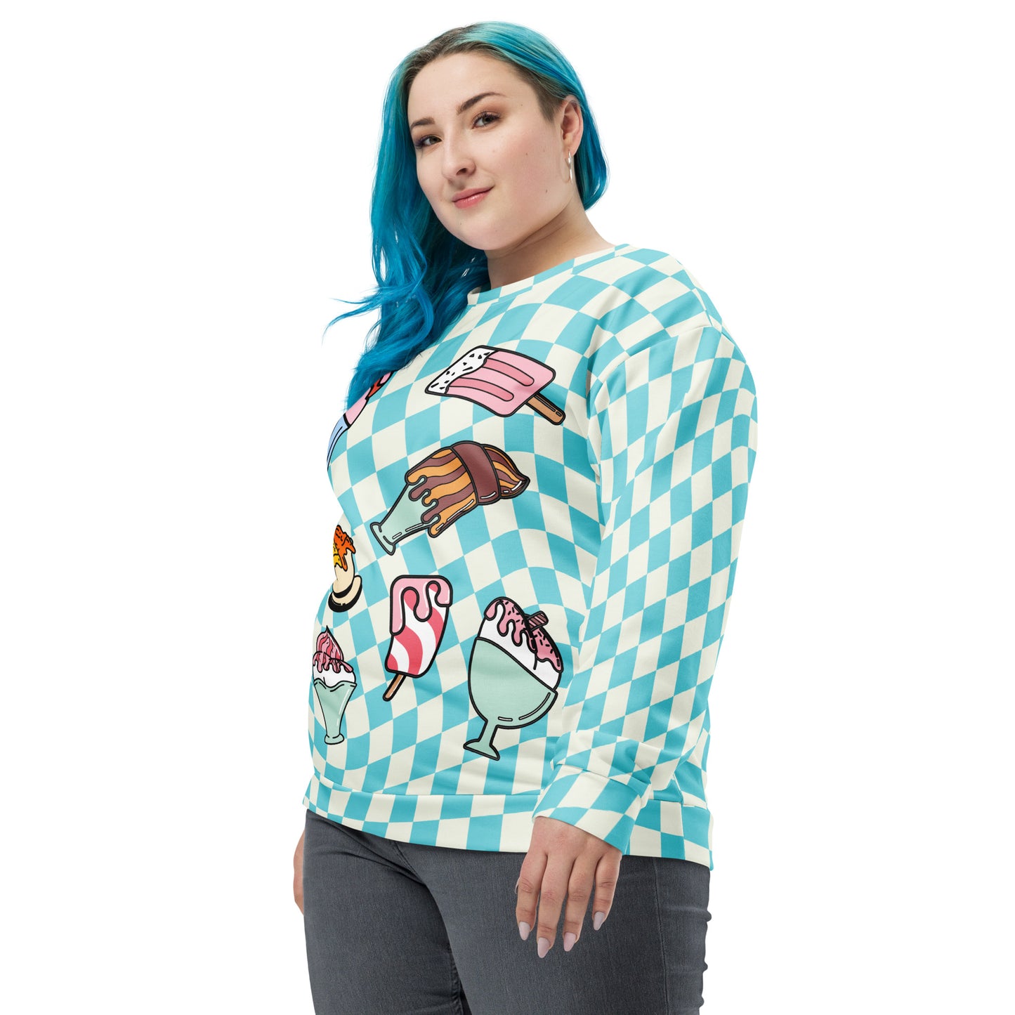 Unisex Sweatshirt, Pastell Anime Retro American Diner