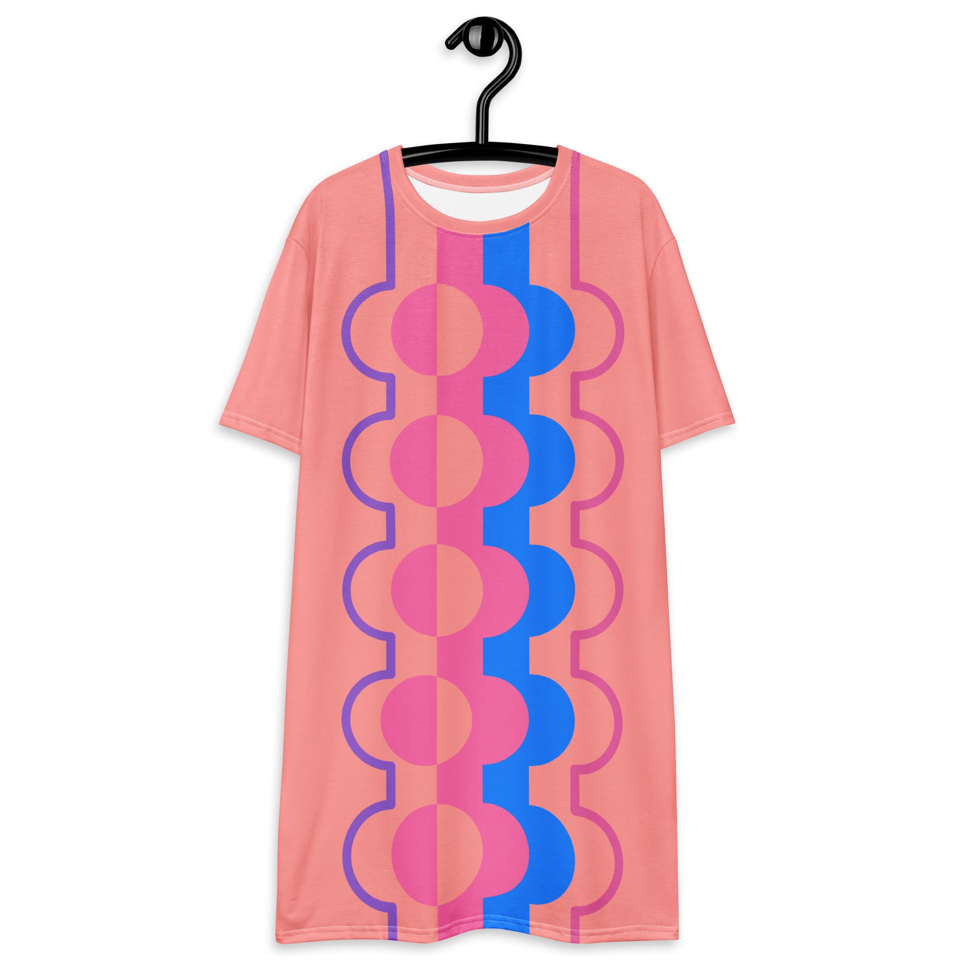 T-shirt Dress, Mid Century Pastel L / Pink T-shirt Dress, Mid Century Pastel L / Pink