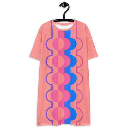 Mid Century Pastel T-shirt Dress | Boho Danish Pastel Punk Harajuku Shirt | Pyjama Party | Soft Grunge Goth JFashion Clubbing Outfit