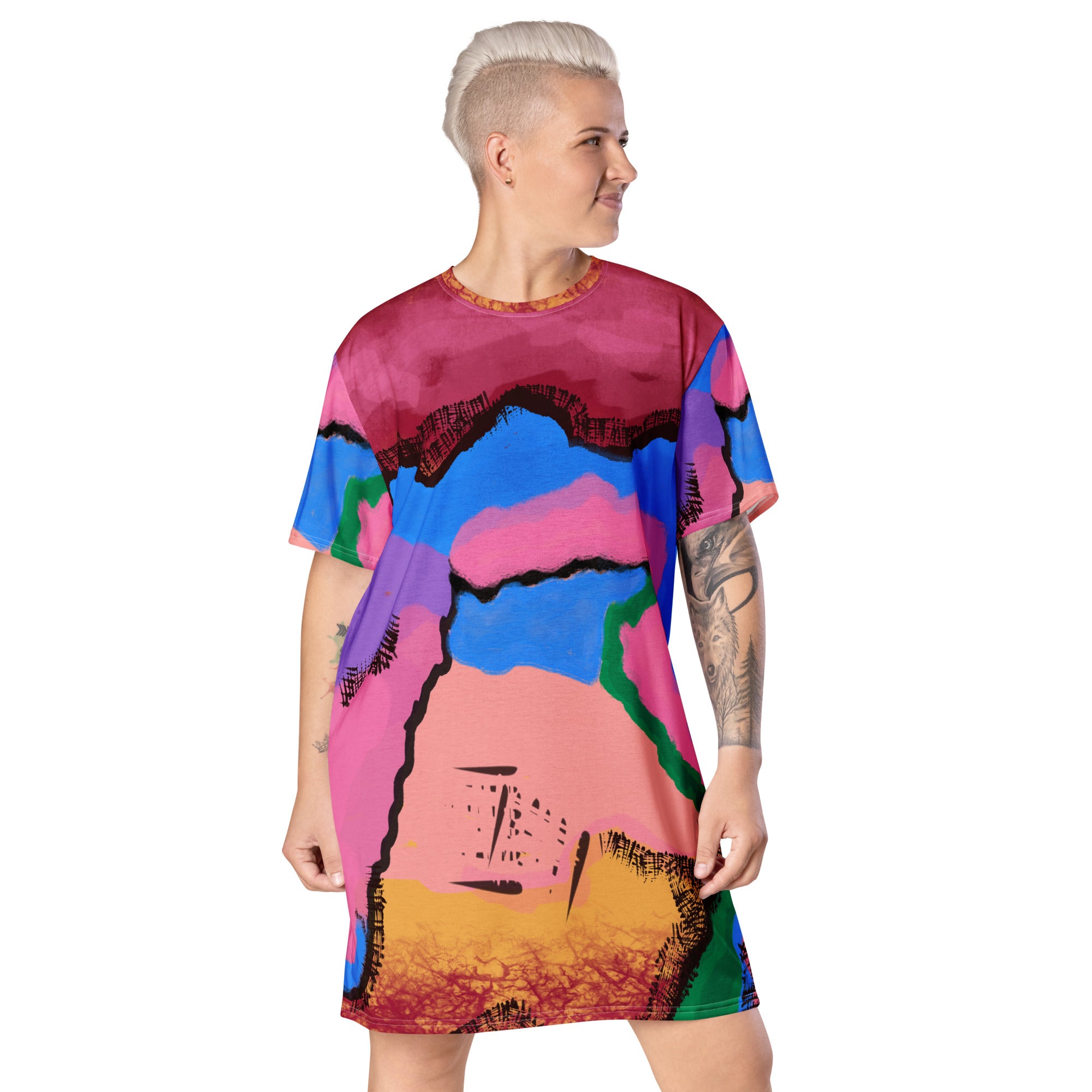 T shirt Dress Abstract Art BillingtonPix