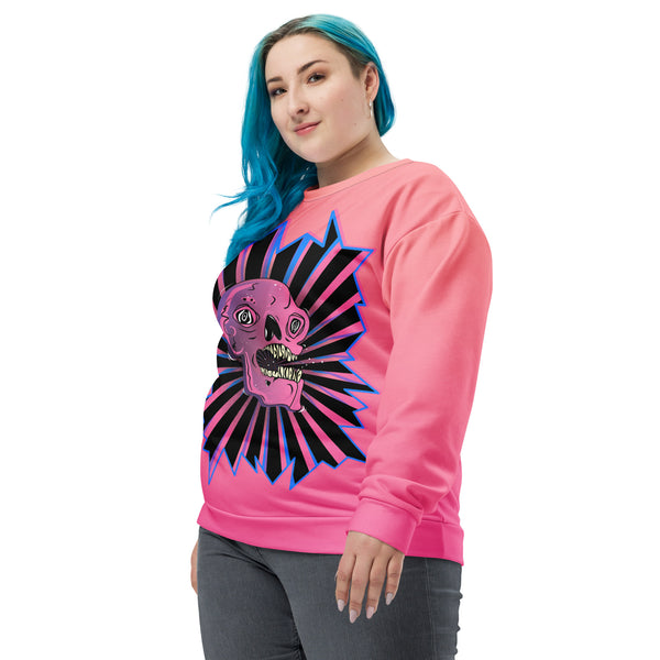 Unisex Sweatshirt Weirdcore Skull