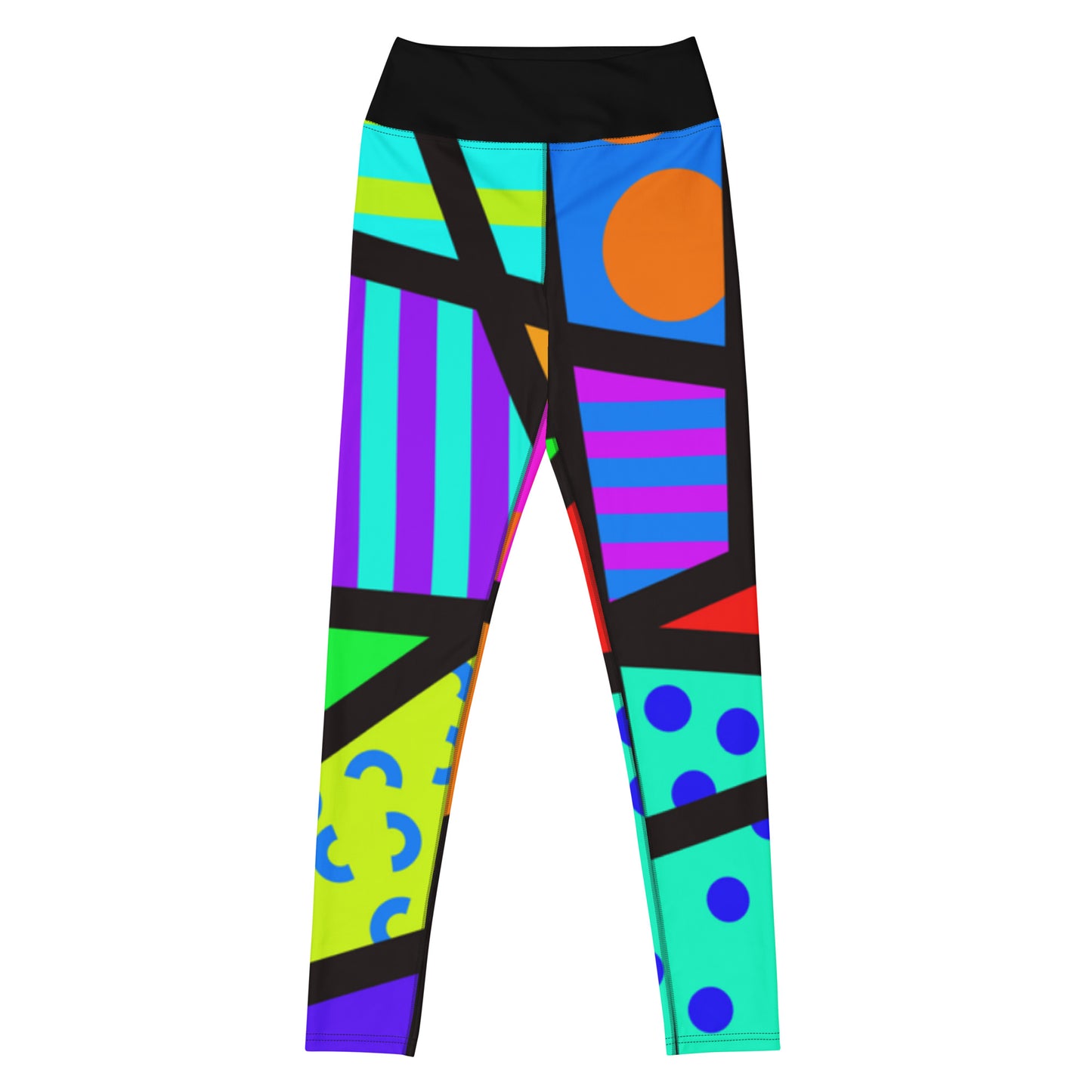 Yoga Leggings, Memphis Harajuku Regenbogen