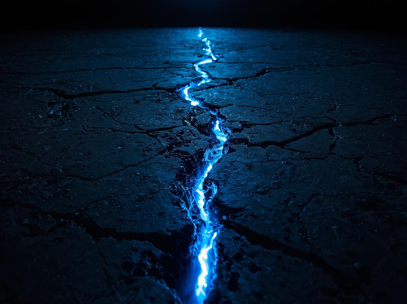 
                Licht, das sich durch aufgerissenen Boden nach oben kämpft
              