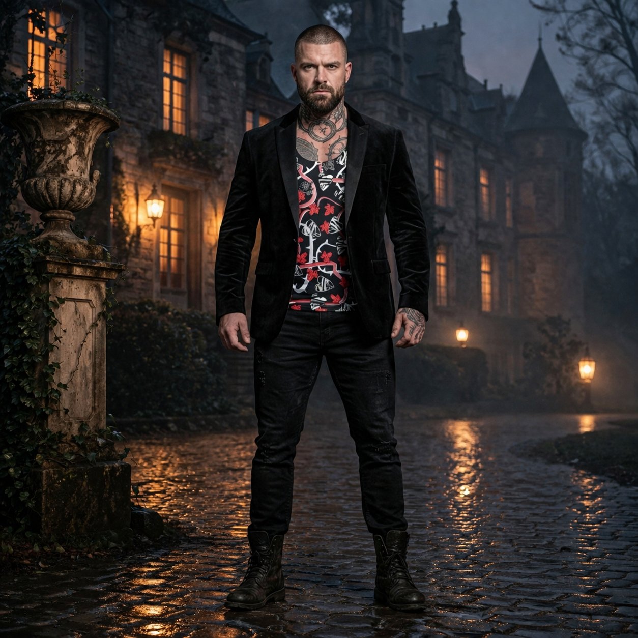 Camiseta sin mangas para hombre, rosas negras