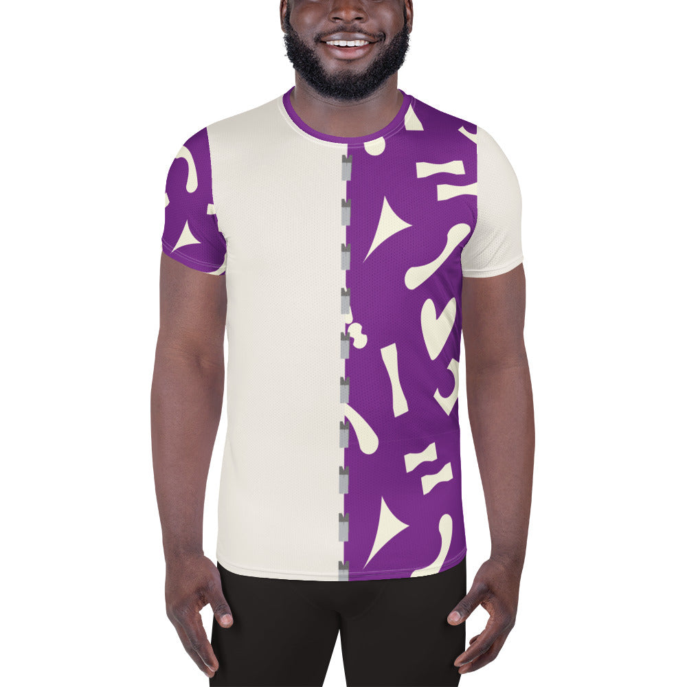 Mens Tank Top, Split Memphis Shapes