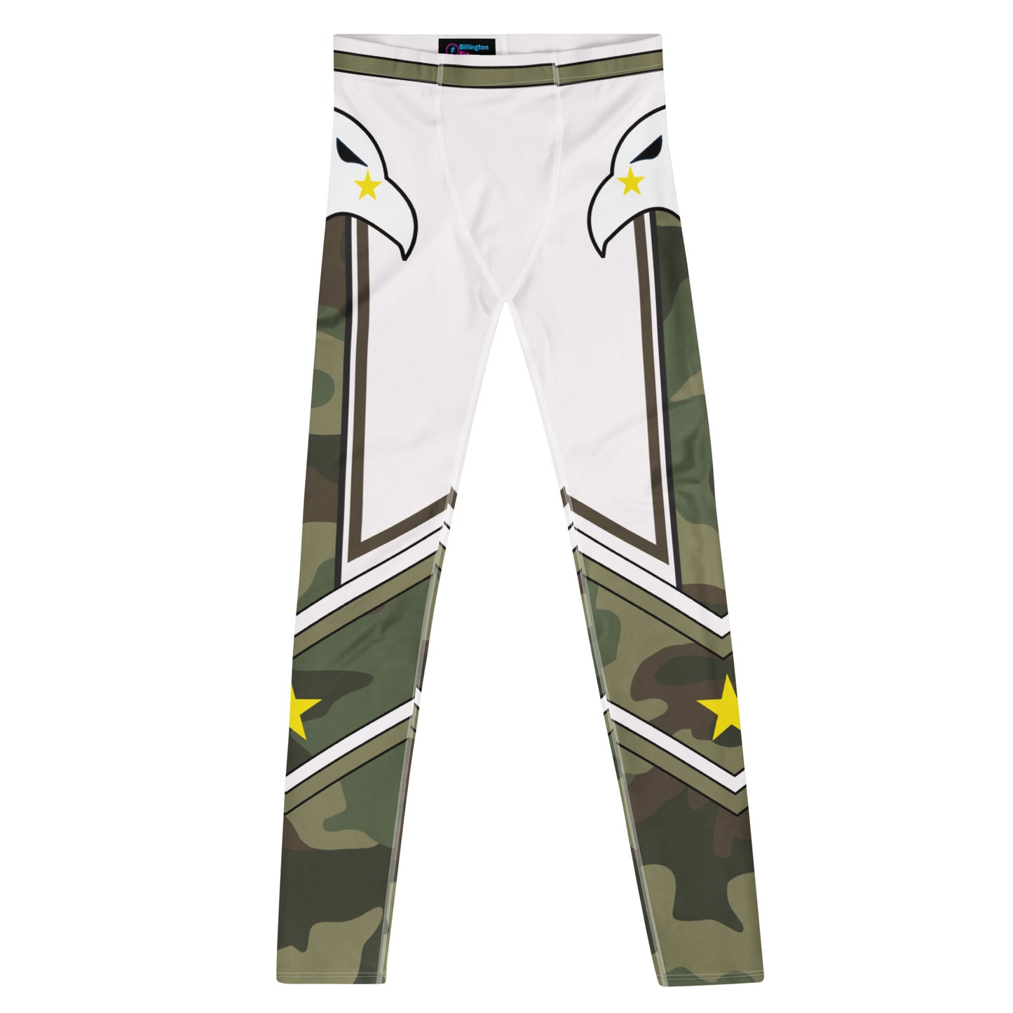 Camouflage cosplay leggings with white eagle upper half and star chevron insignia