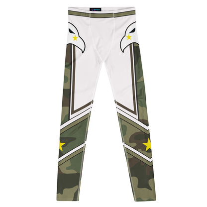 Camouflage cosplay leggings with white eagle upper half and star chevron insignia