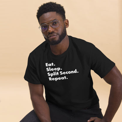 Camiseta clásica para hombre: camiseta con eslogan "Split Second Repeater"