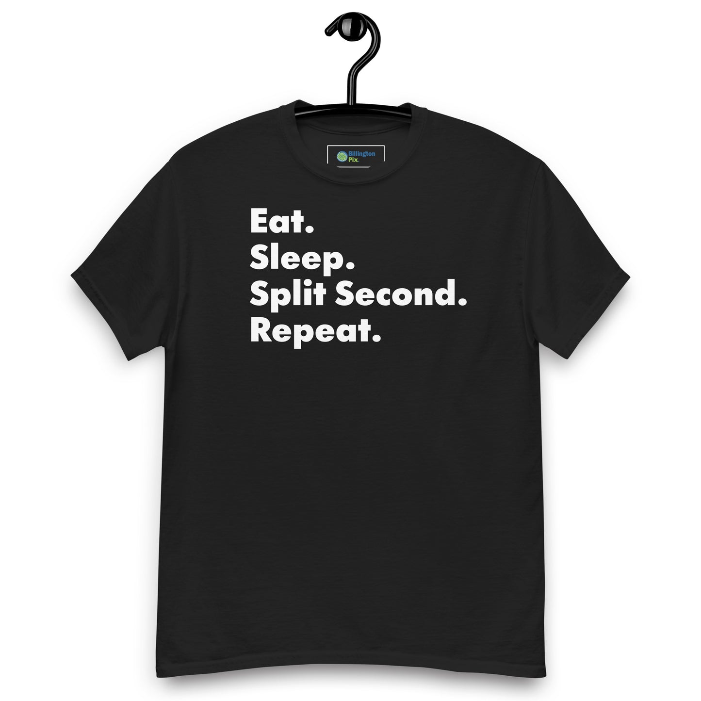 Camiseta clásica para hombre: camiseta con eslogan "Split Second Repeater"