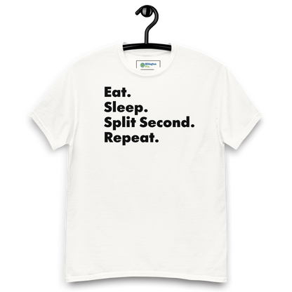 Klassisches T-Shirt für Herren – Split Second Repeater Slogan T-Shirt