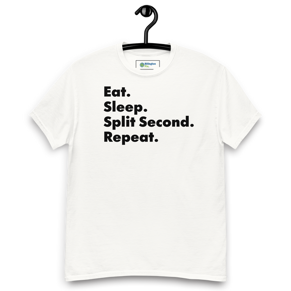 Mens Classic Tshirt - Split Second Repeater Slogan Tee