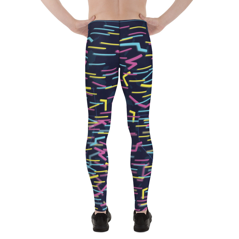 Model wearing Wildbyte neon glitch leggings from the Neon City Renegades collection.