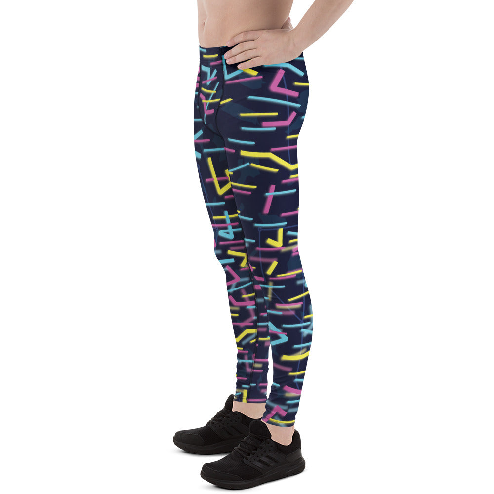 Model wearing Wildbyte neon glitch leggings from the Neon City Renegades collection.