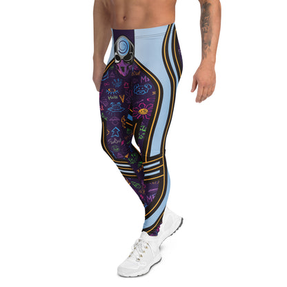 Men's leggings in bold lucha libre style for festivals, wrestling fans, and standout athletic fashion.