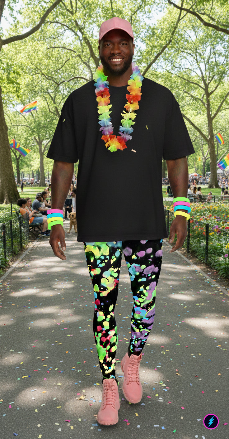 Mens Leggings, LGBT Pride Splats