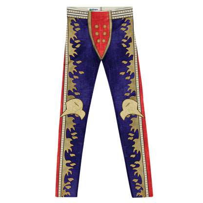 Military Eagle men's leggings with vintage championship inspired artwork