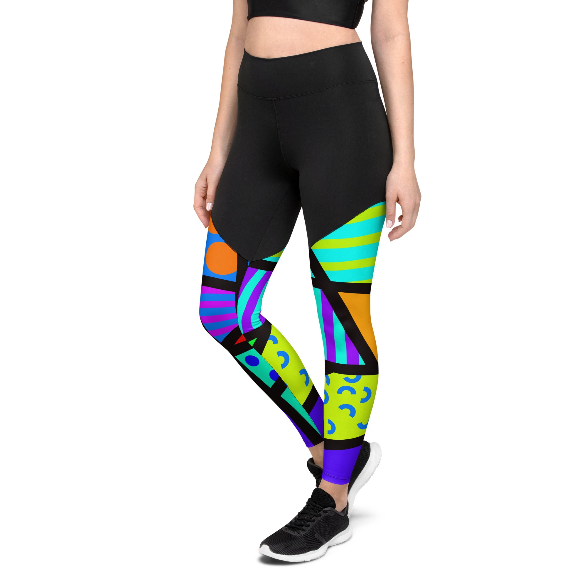 Slash block dot Meggings, popular Art Leggings, Crazy Leggings , Festival Pants, Colourful leggings, Patterned Leggings