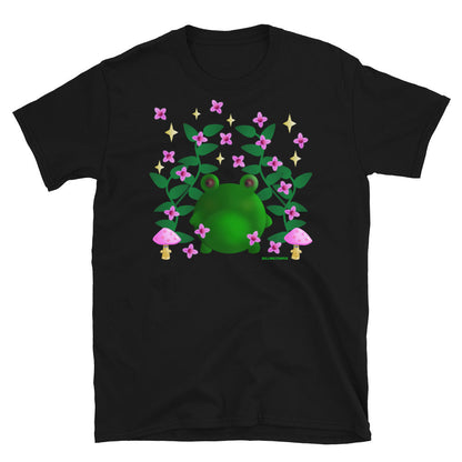 Cottagecore-Frosch-Grafik-T-Shirt