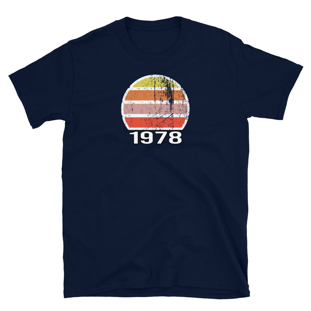 Kurzärmeliges Unisex-T-Shirt im Vintage-Stil zum Geburtstag von 1978