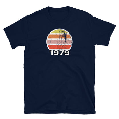 Kurzärmeliges Unisex-T-Shirt im Vintage-Stil zum Geburtstag von 1979