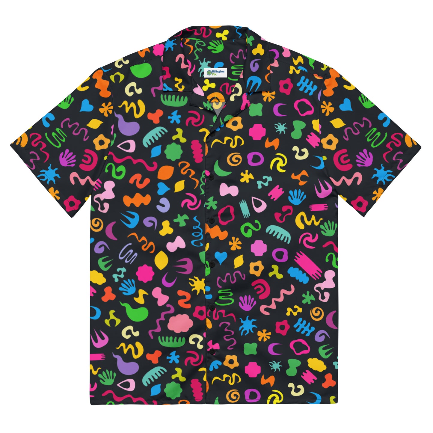 Kidcore WrestleWave shirt showing bright doodles and neon graphics