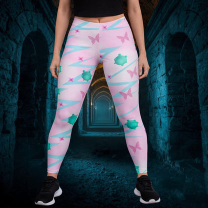 Leggings, Fairy Kei Frogs Pink