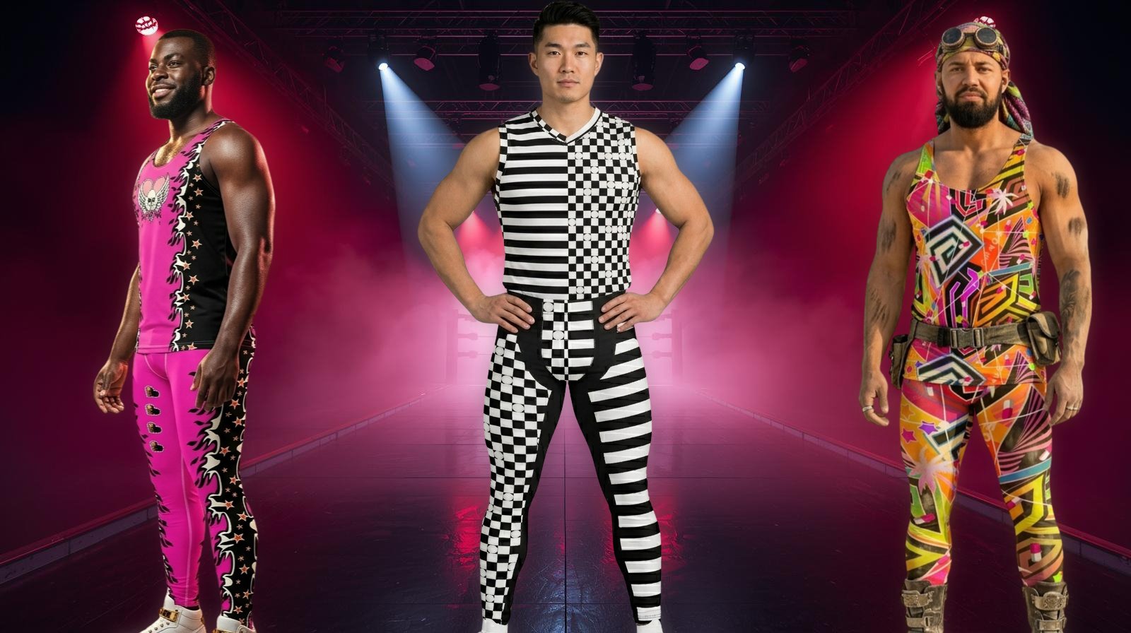 Paquetes de disfraces de cosplay de lucha libre para hombres