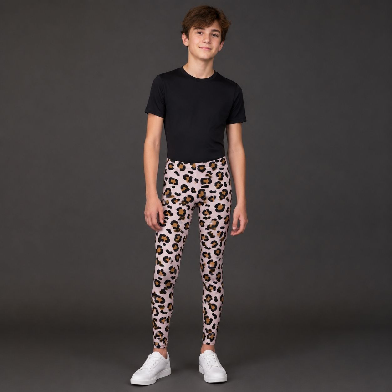 Leggings Juveniles, Piel de Leopardo Marrón