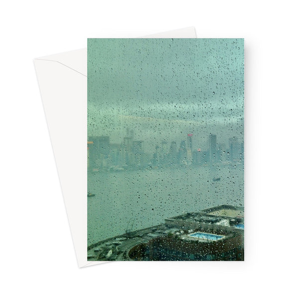 Hong Kong rainy - Greeting Card