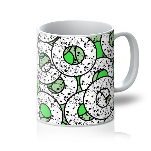Green Abstract Pattern Coffee Mug | Splattered Donuts Collection