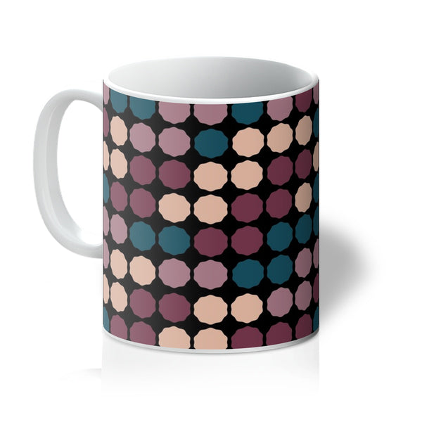 Coffee Mug | Black Abstract | Dot Matrix
