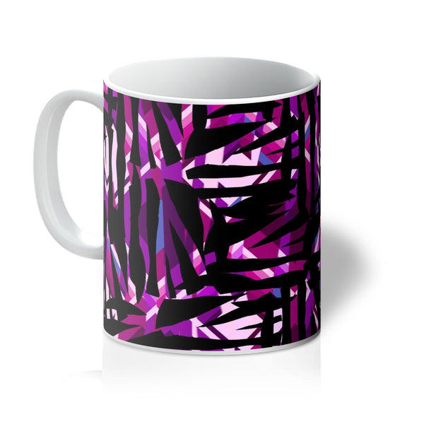Pink Patterned Coffee Mug | Distorted Geometric Collection