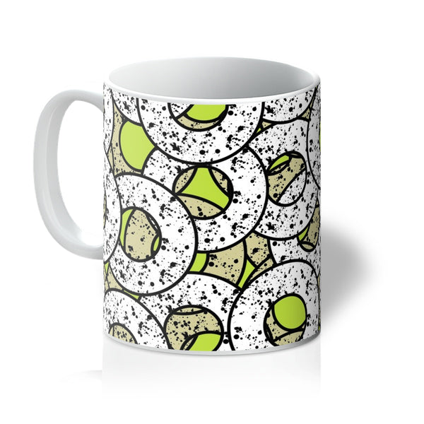 Yellow Abstract Pattern Coffee Mug  | Splattered Donuts Collection