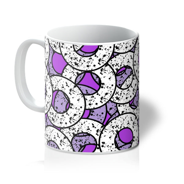 Purple Abstract Pattern Coffee Mug | Splattered Donuts Collection