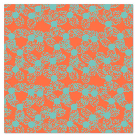 Patterned Tablecloth | 50s Modernist Style | Orange Dotty Floral