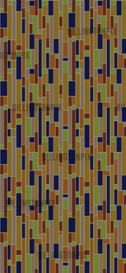 Multicolored abstract 60s retro style vertical geometric stripes pattern in tones of orange, navy, lime green, burgundy and yellow on this downloadable phone wallpaper
