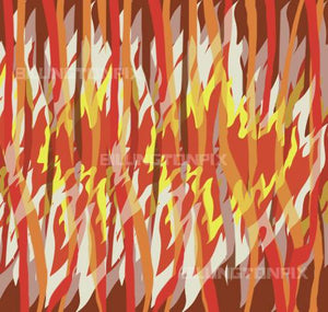 Abstract orange and yellow flames pattern in this contemporary retro mid-century modern design downloadable artwork 